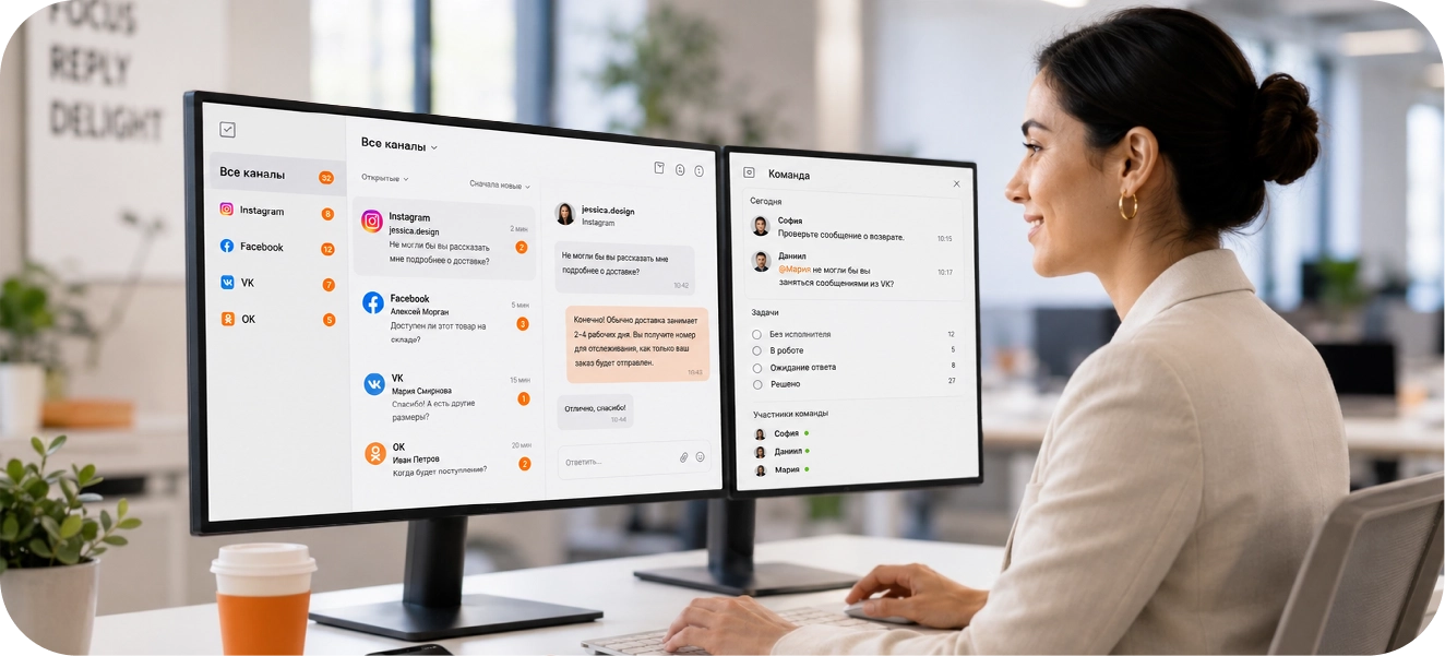 Messages — unified communication center from all social networks Messages — unified communication center from all social networks